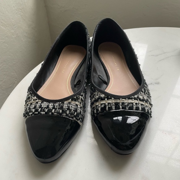 Zara Tweed Cap-Toe Flats, EU Size 38 - Picture 2 of 11